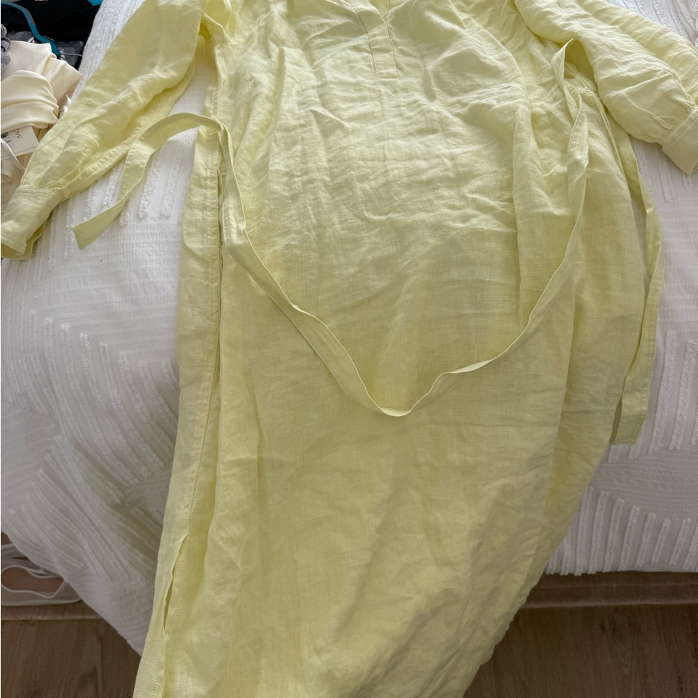 J. Crew Light Yellow Long Sleeve Dress - Picture 7 of 7